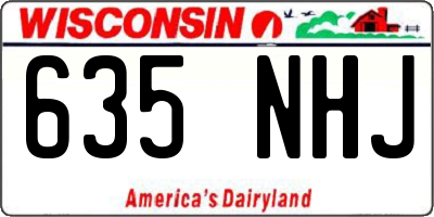 WI license plate 635NHJ