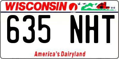 WI license plate 635NHT