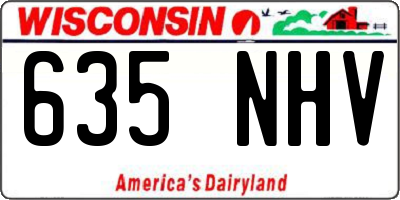 WI license plate 635NHV