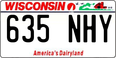 WI license plate 635NHY