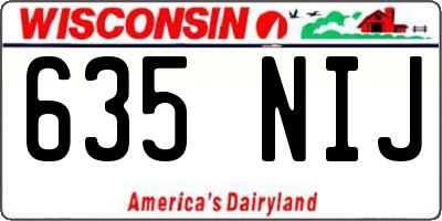 WI license plate 635NIJ