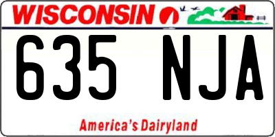 WI license plate 635NJA