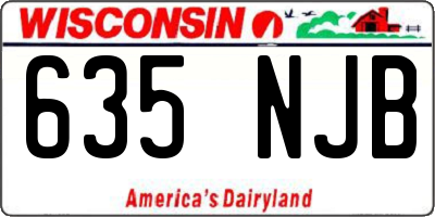 WI license plate 635NJB