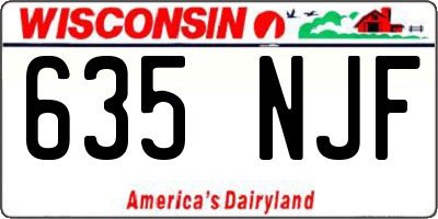 WI license plate 635NJF