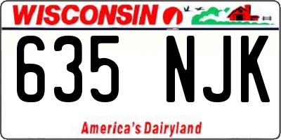 WI license plate 635NJK