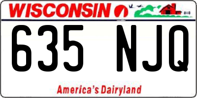 WI license plate 635NJQ
