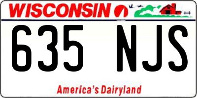 WI license plate 635NJS