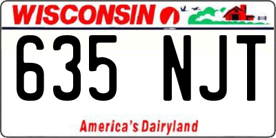 WI license plate 635NJT