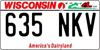 WI license plate 635NKV