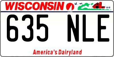 WI license plate 635NLE