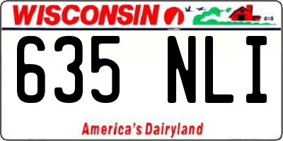 WI license plate 635NLI