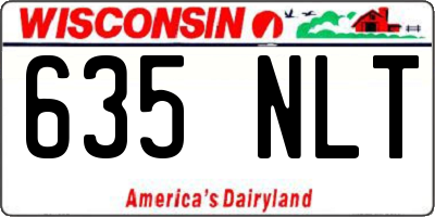 WI license plate 635NLT