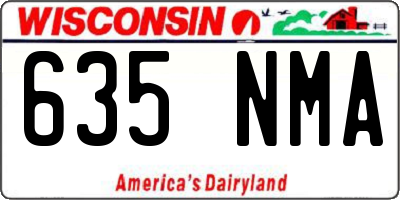 WI license plate 635NMA