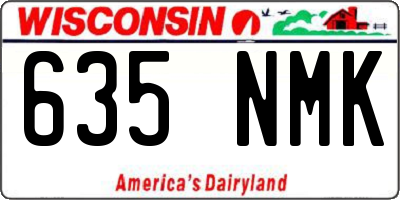 WI license plate 635NMK
