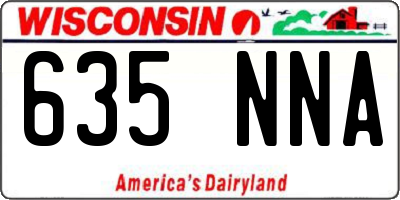 WI license plate 635NNA