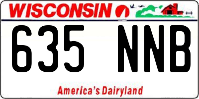 WI license plate 635NNB