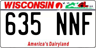 WI license plate 635NNF