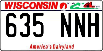WI license plate 635NNH