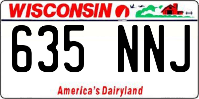 WI license plate 635NNJ