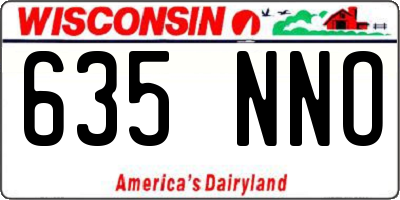 WI license plate 635NNO