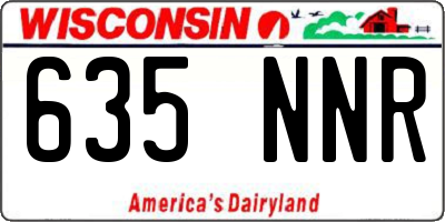WI license plate 635NNR