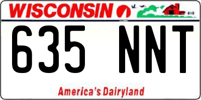 WI license plate 635NNT