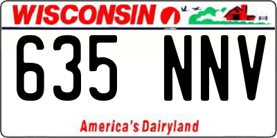 WI license plate 635NNV