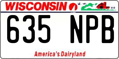 WI license plate 635NPB