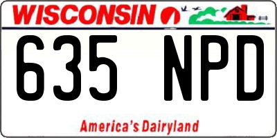 WI license plate 635NPD