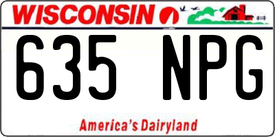 WI license plate 635NPG