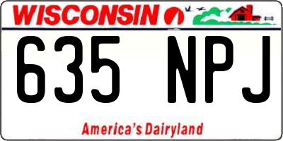 WI license plate 635NPJ