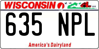 WI license plate 635NPL