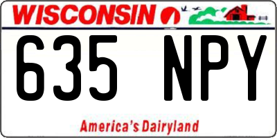 WI license plate 635NPY