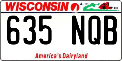 WI license plate 635NQB