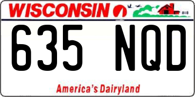 WI license plate 635NQD