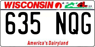 WI license plate 635NQG