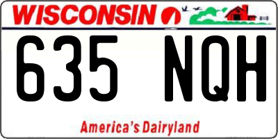 WI license plate 635NQH