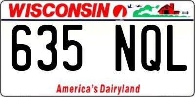 WI license plate 635NQL