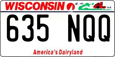 WI license plate 635NQQ