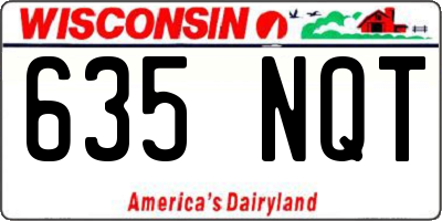 WI license plate 635NQT