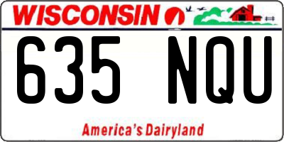 WI license plate 635NQU