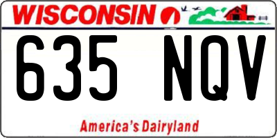 WI license plate 635NQV