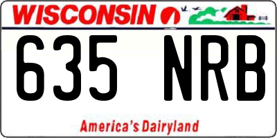 WI license plate 635NRB