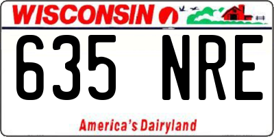 WI license plate 635NRE