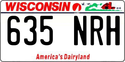 WI license plate 635NRH