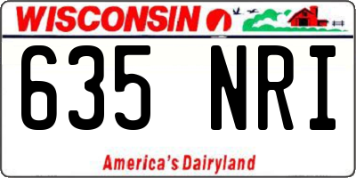WI license plate 635NRI