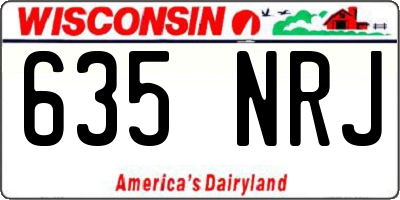 WI license plate 635NRJ