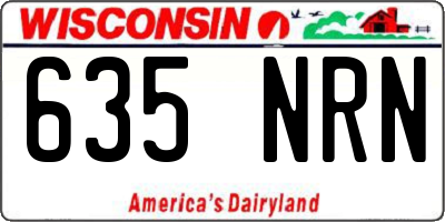 WI license plate 635NRN