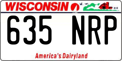 WI license plate 635NRP