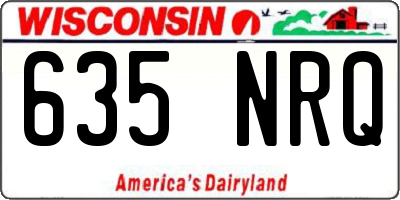 WI license plate 635NRQ